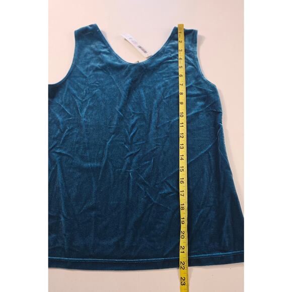 NWT Chicos Travelers size 00P (0/2 PETITE) TEAL VELOUR BLUE layering top tank - Picture 9 of 9